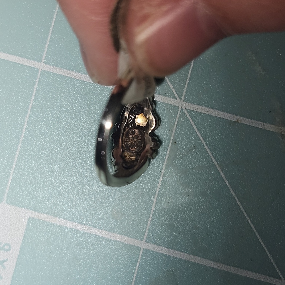 NWT Wheeler 12k Black Hills Gold And Sterling Ring. Leaves Swirl New Old Stock 6 - Picture 3 of 5